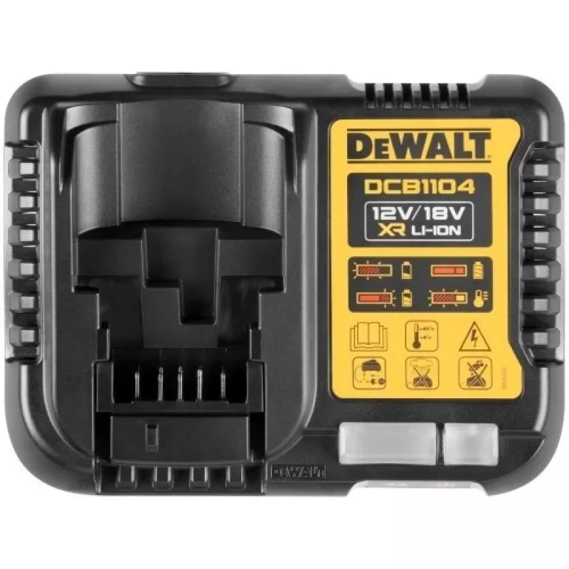 Baterijos ir įkroviklio rinkinys DeWALT DCB1104P2 18 V 5,0 Ah (2 baterijos, įkroviklis)