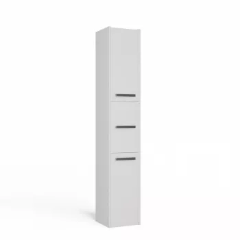 Vonios spintelė top e shop S33 BIEL — laisvai pastatoma, balta, 6 lentynos, 300×300×1700 mm
