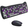 Belaidis klaviatūros ir pelės rinkinys CANYON HSET-W6 Kitty Edition – violetinė