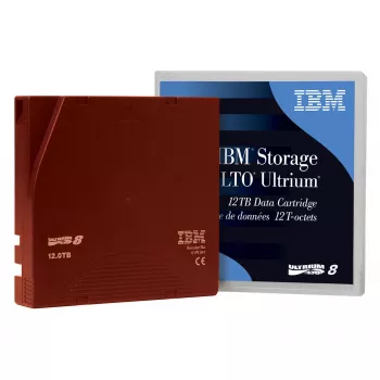 Tuščia duomenų juosta Lenovo Ultrium 8 LTO, pradinė talpa 12 TB, ilgis 960 m, storis 5,6 µm, plotis 105 mm