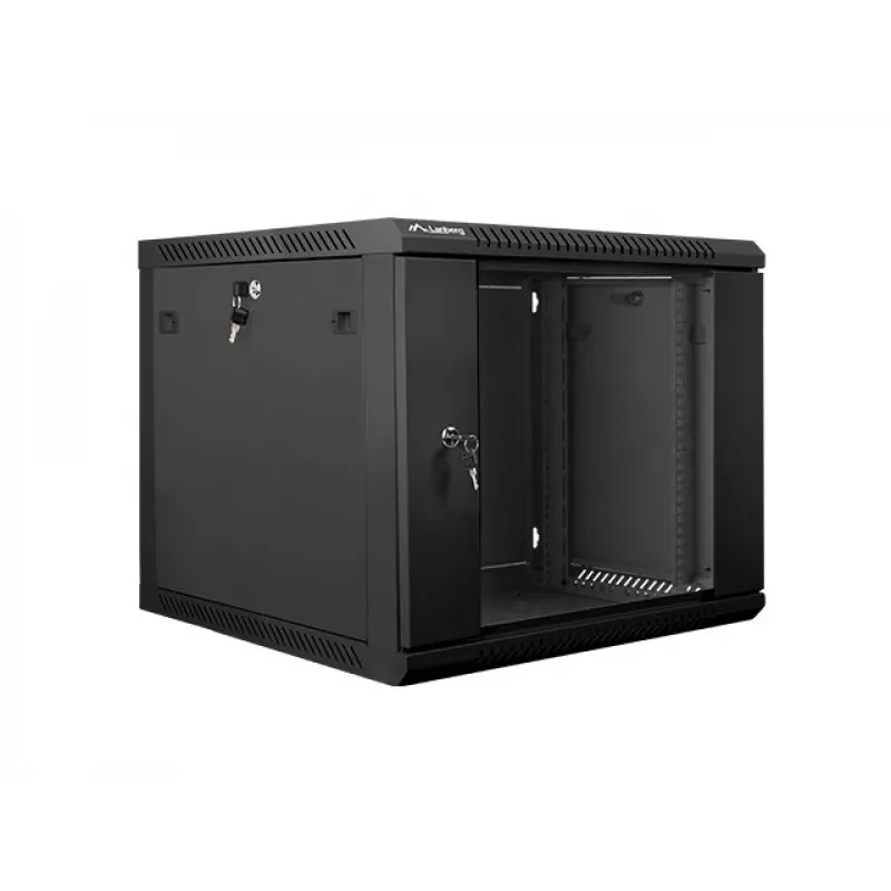 Sieninis stovas LANBERG 9U 19 colių WF01-6609-10B, 600×600×507 mm, 60 kg, IP20, juodos spalvos