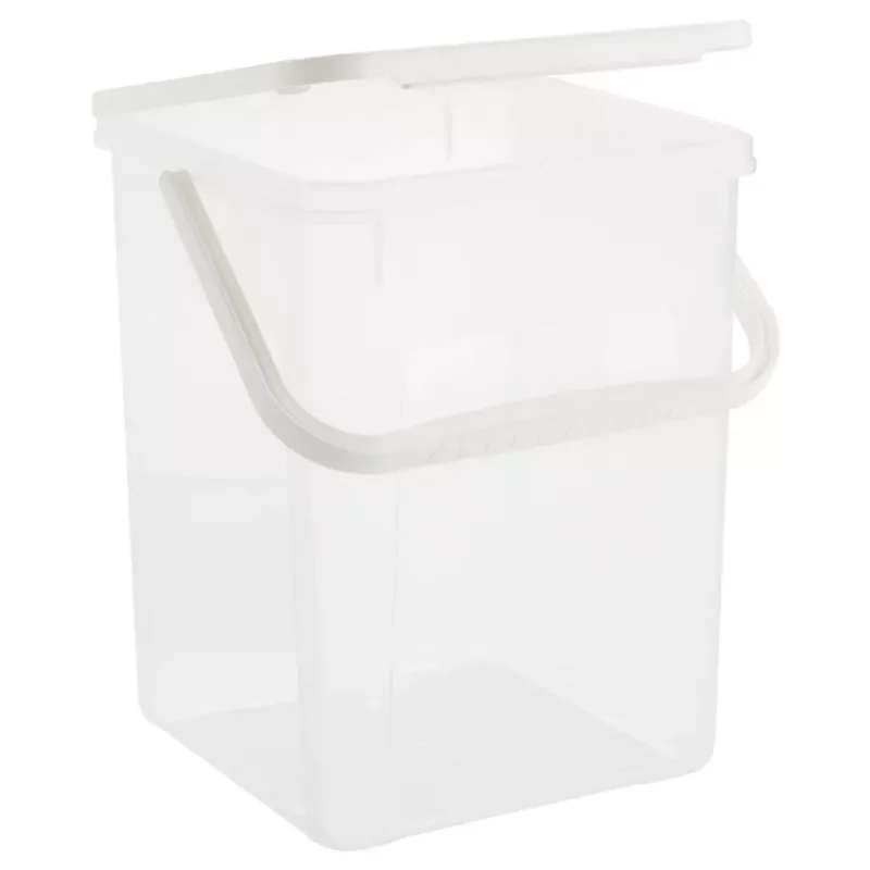 Plastikinis ploviklių indas Rotho Basic 9 L modelis 1770101100RP, baltas, dangtelis, pakabinimo anga