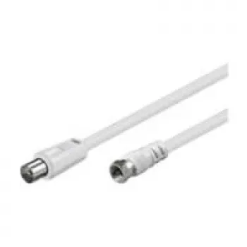 Wentronic Goobay SAT/antenos jungiamasis kabelis, baltas, 5 m - F-kištukas IEC/koaksialinis kištukas (11728)