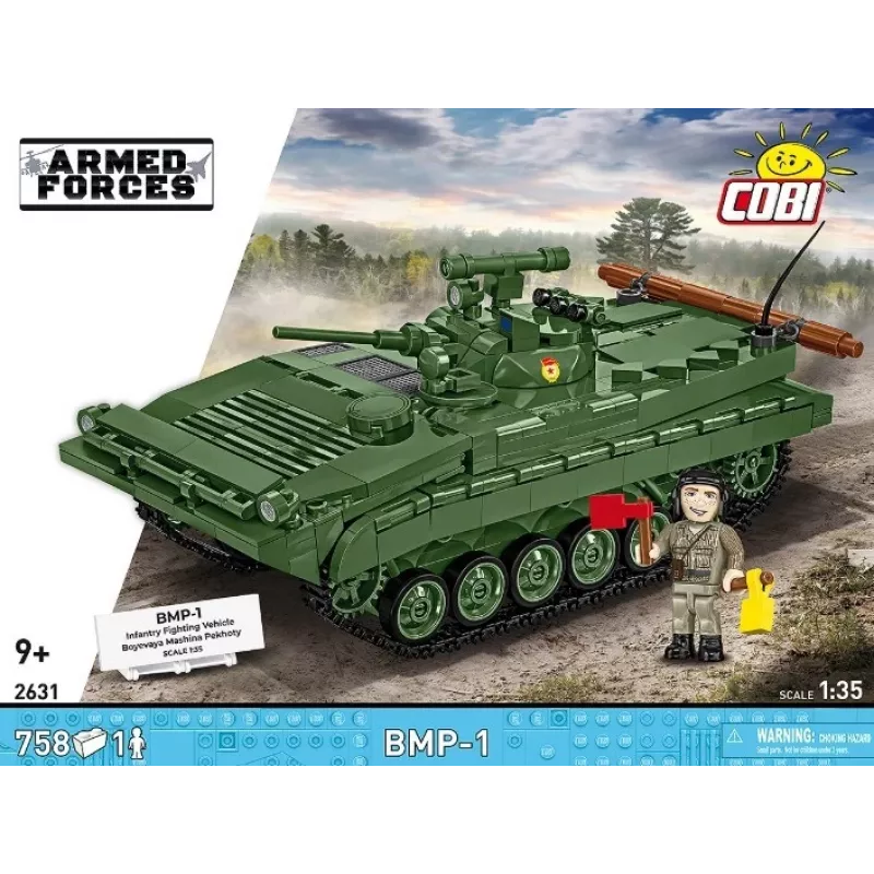 Konstruktorius Cobi Blocks BMP-1 758 dalys – mastelio modelio statybiniai blokeliai