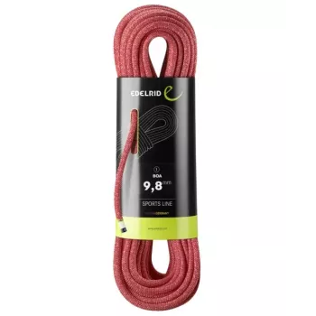 Laipiojimo virvė Edelrid 9,8 mm Raudona, 70 m, poliamidas, 1 vnt.