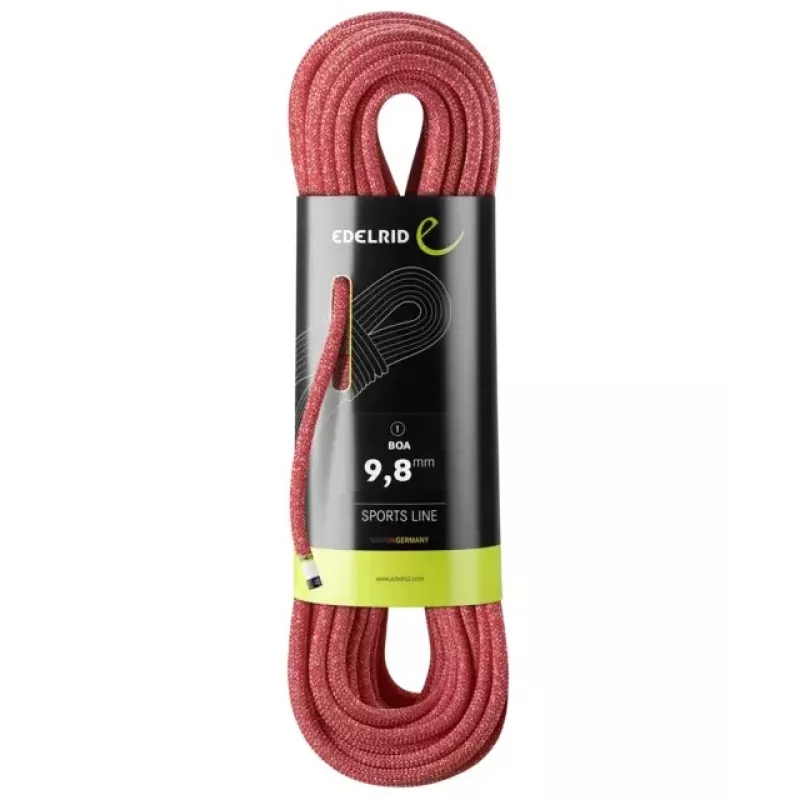 Laipiojimo virvė Edelrid 9,8 mm Raudona, 70 m, poliamidas, 1 vnt.
