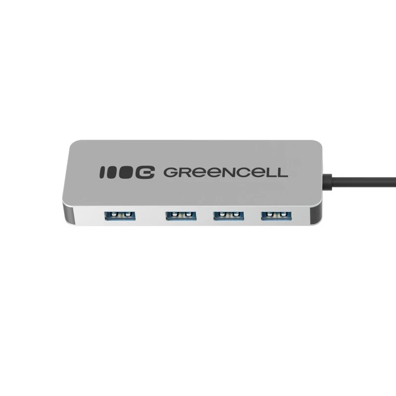 USB šakotuvas Green Cell HUB-GC-C4A — 4 prievadų USB-C 3.0 šakotuvas