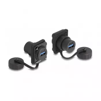 DeLOCK D tipo modulis USB 3.2 Gen 1 Type-A lizdas į Type-A lizdas IP67