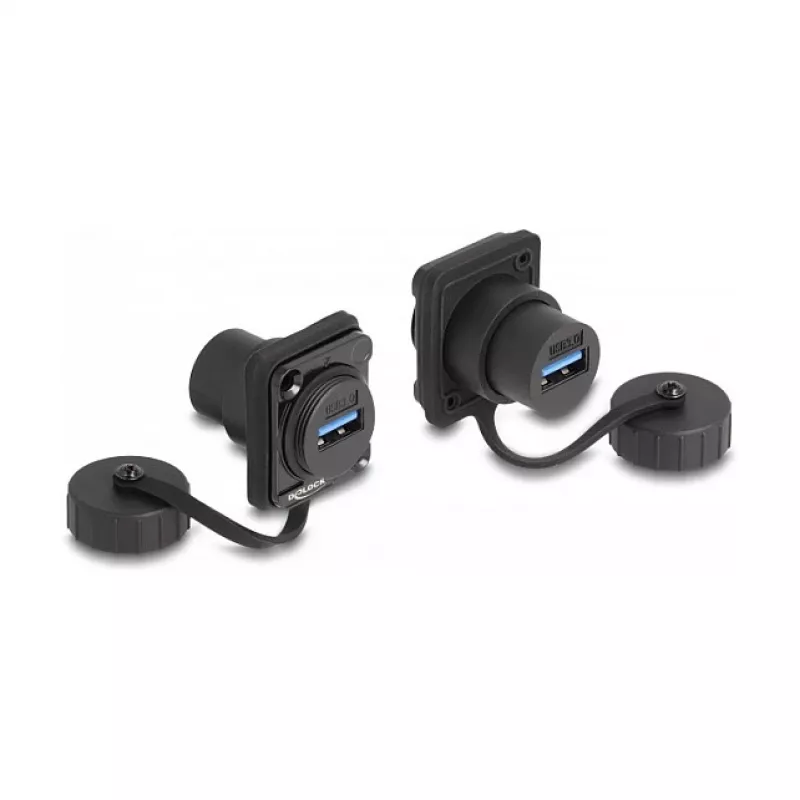 DeLOCK D tipo modulis USB 3.2 Gen 1 Type-A lizdas į Type-A lizdas IP67
