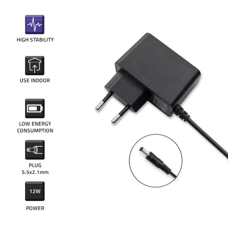 Maitinimo adapteris Qoltec 52402 12W vidinis juodas skirtas POS spausdintuvui