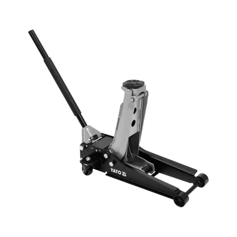 Mechaninis automobilio keltuvas YATO YT-17207 — 2 500 kg keliamoji galia, kėlimo aukštis 8–50,8 cm, 4 ratai, 34 kg