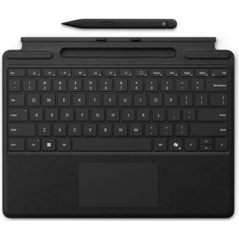Klaviatūros dangtelis Microsoft Surface Pro 10 su CoPilot mygtuku ir plonas Pen 2 palaikymu — Juodas