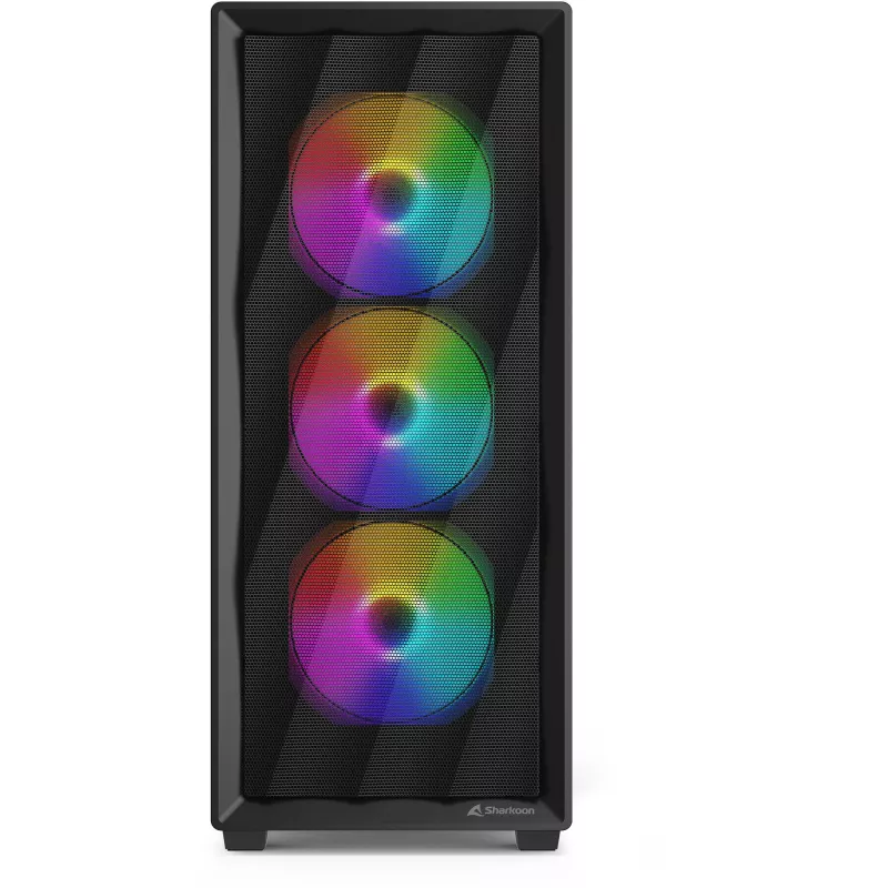 Kompiuterio korpusas Sharkoon VK4 Rainbow ATX juodas
