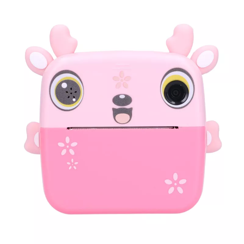 Extralink rinkinys | Terminis spausdintuvas EPP-005 Pink + terminis popierius 3 rulonai | gelsvai ruda
