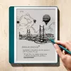 „Ebook New Kindle Scribe“ – 2024 m. laida, 10,2 col. ekranas be atspindžių, 64 GB, „Wi-Fi“ (be ekrano užsklandos reklamų), su „Premium Pen“, žalios spalvos