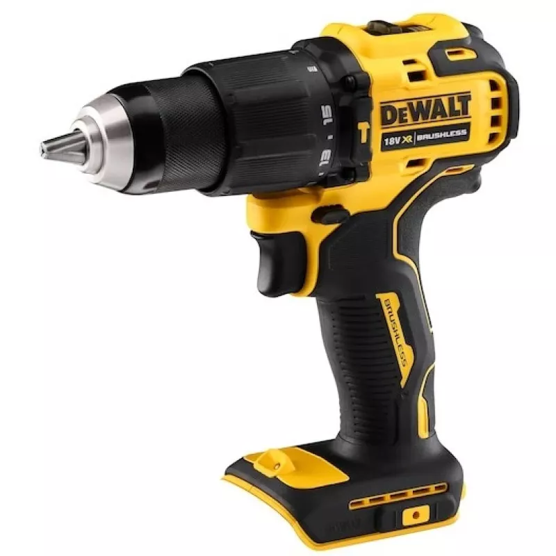 Belaidis grąžtas DeWALT DCD709N-XJ, bešepetėlis 18 V, 2 greičių, 1650 aps./min., 65 N·m, begriebis griebtuvas 1,5–13 mm, 1,2 kg