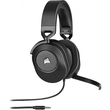 CORSAIR HS65 SURROUND laidinės žaidimų ausinės, supra-aural, 3,5 mm + USB adapteris, 32 Ω, 282 g, anglis