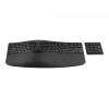 HP 960 ergonomiška belaidė klaviatūra, pilno dydžio (100%), belaidė, RF belaidė + Bluetooth, membraninė, juoda