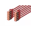 Tinklo kabelis Digitus CAT 6 S/FTP RJ-45 0,5 m raudonas