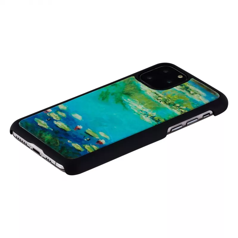 iKins išmaniojo telefono dėklas, skirtas iPhone 11 Pro — vandens lelijų dizainas, juodas