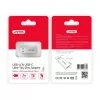 USB Type-A adapteris Unitek A1034NI, sidabrinis, USB 2.0/3.2 Gen1, iki 5 Gbit/s, cinko korpusas, 36×16,7×5,7 mm