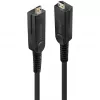 Lindy 10 m šviesolaidinis hibridinis Micro-HDMI 18G kabelis su nuimamomis HDMI ir DVI jungtimis