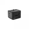 Keliautojo adapteris SBOX TA-23 su dvigubu USB įkrovikliu ir universaliu kištukų suderinamumu