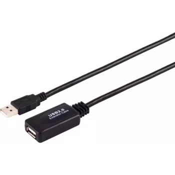 USB kabelis S/CONN 13-26085 USB 2.0 15 m USB A Juoda