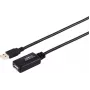 USB kabelis S/CONN 13-26085 USB 2.0 15 m USB A Juoda