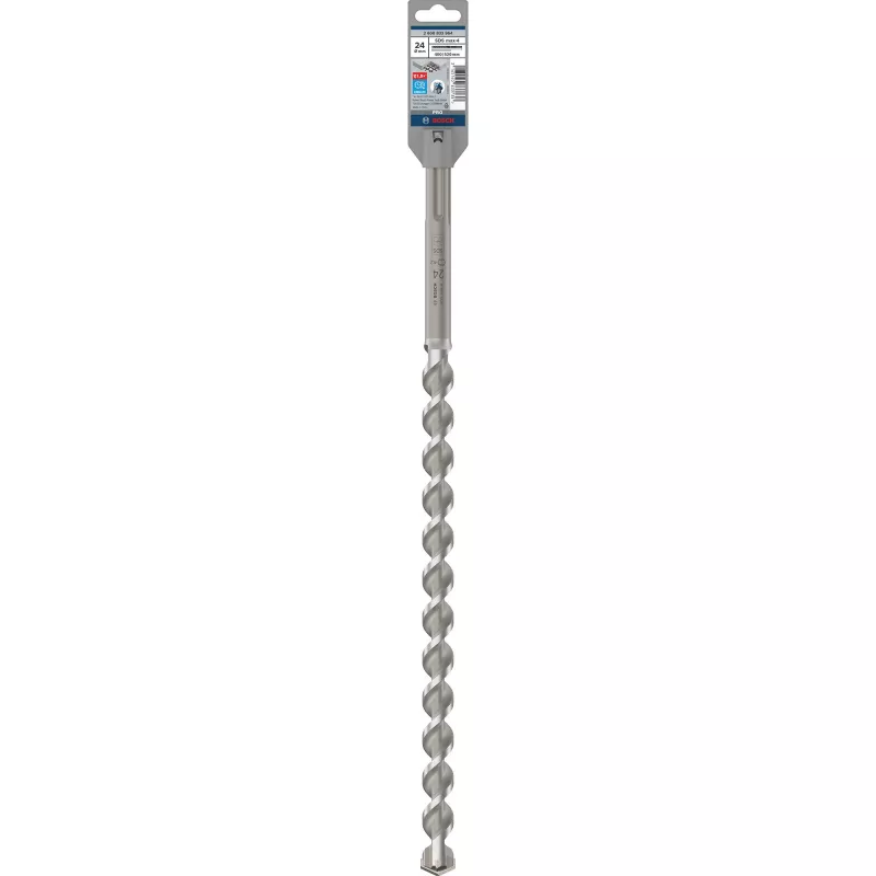 Bosch SDS max-4 grąžtai, rotacinis plaktukas, 2,4 cm, 520 mm, plyta, betonas, kietas betonas, klintis, smiltainis, 40 cm, SDS Max