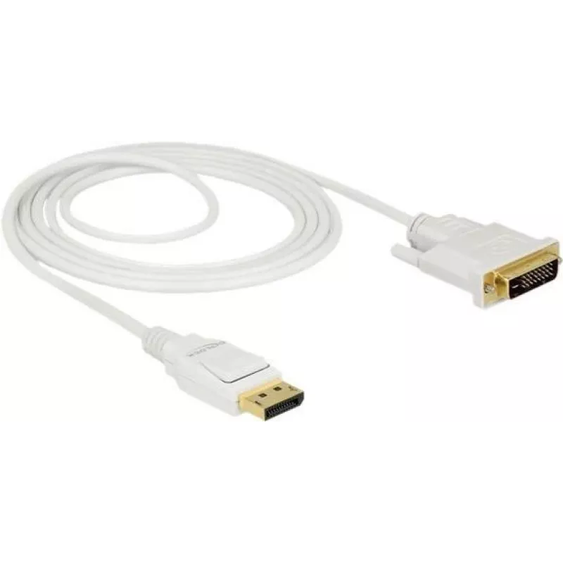 Vaizdo kabelio adapteris DeLOCK 83814 2m DisplayPort DVI Baltas
