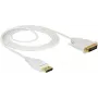 Vaizdo kabelio adapteris DeLOCK 83814 2m DisplayPort DVI Baltas