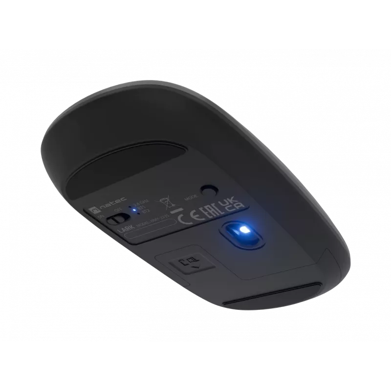 Natec pelė | Lark | Belaidė | 2,4 GHz, Bluetooth | Antracitinė