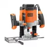 Freza / apdailos freza Juoda & Decker KW1200EKA-QS — kompaktinė freza su reguliuojamais gylio nustatymais, ergonomiškas dizainas