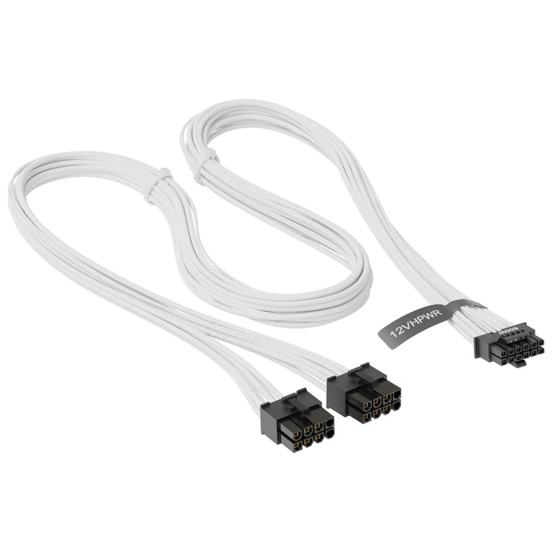Seasonic 12VHPWR PCIe adapterio kabelis - (Balta, 0,75 metro)(SS2X8P-12VHPWR-600/Balta)