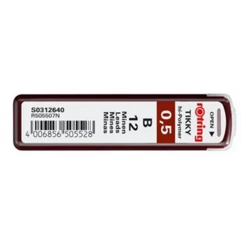 Švino papildymas HB Rotring Polymer Leads S0312650