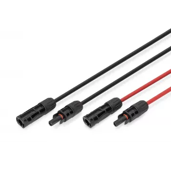 Laidas Digitus DK-SCEC64-0030 4 mm² MC4 jungtis 3 m juoda raudona