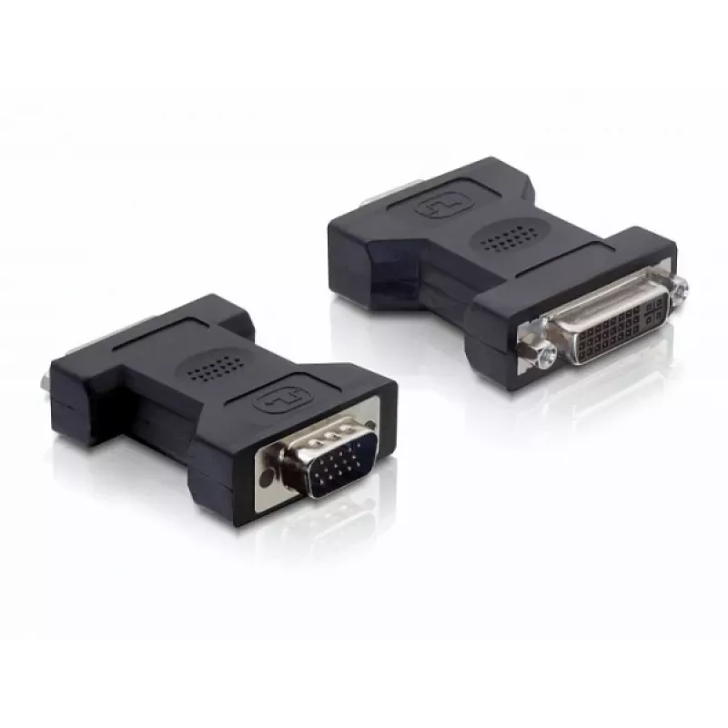Delock - VGA adapteris - DVI-I (mot.) į HD-15 (VGA) (vyr.) - varžteliai (65017)