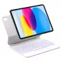 Dėklas-knygelė su Bluetooth klaviatūra Inateck KB09119-10, skirtas Apple iPad 11 colių (27,9 cm) – baltas, 500 mAh baterija