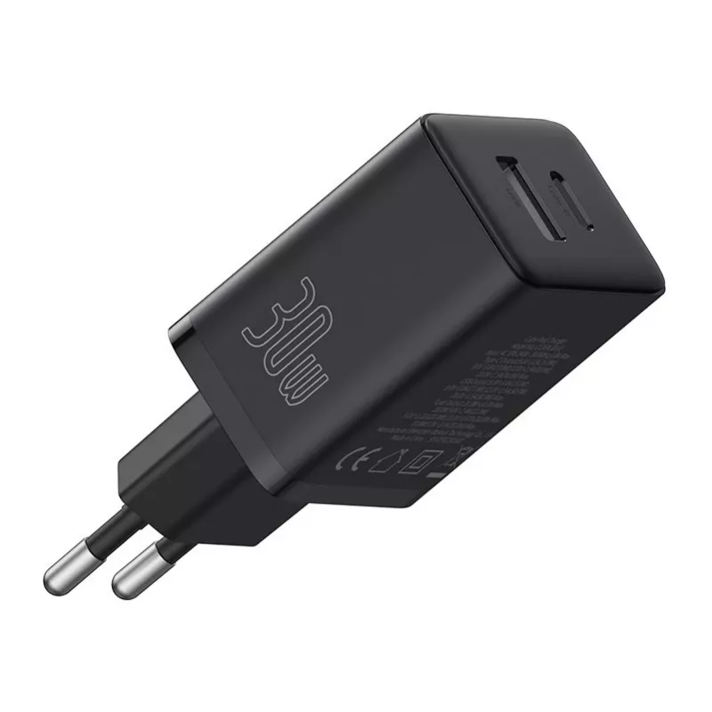 Baseus P10111404113-00 Cube USB-C / USB-A 30W tinklo įkroviklis, juodas