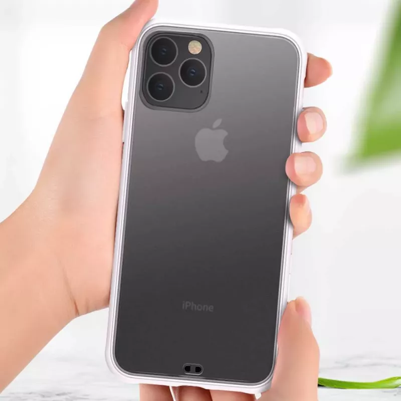 Apsauginis telefono dėklas Devia Soft Elegant, atsparus smūgiams, skirtas iPhone 11 Pro Max, baltas, minkštas liesti, amortizuojantis