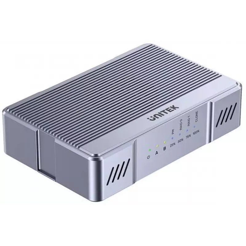 Unitek M.2 korpusas 2x 20 Gb/s su RAID0/RAID1 ir diskų klonavimu
