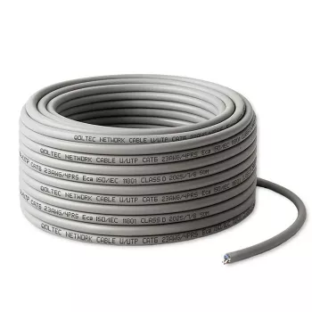 UTP komutacinis kabelis QOLTEC CAT6 50 m varinis (Cu) pilkas