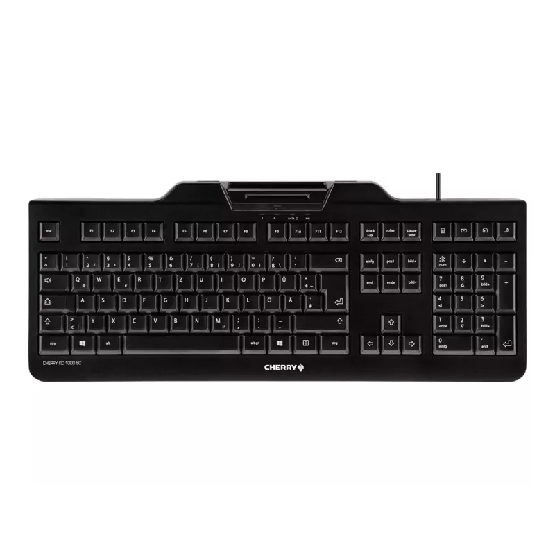 CHERRY KC 1000 SC klaviatūra USB QWERTZ Swiss Juoda