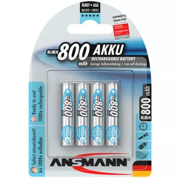 1x4 Ansmann maxE NiMH įkraunamos baterijos Micro AAA 800 mAh 5035042