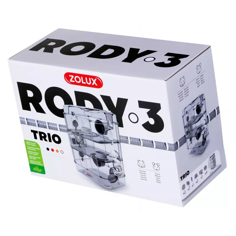 ZOLUX Rody3 Trio Balta - graužikų narvas - 1 vnt.