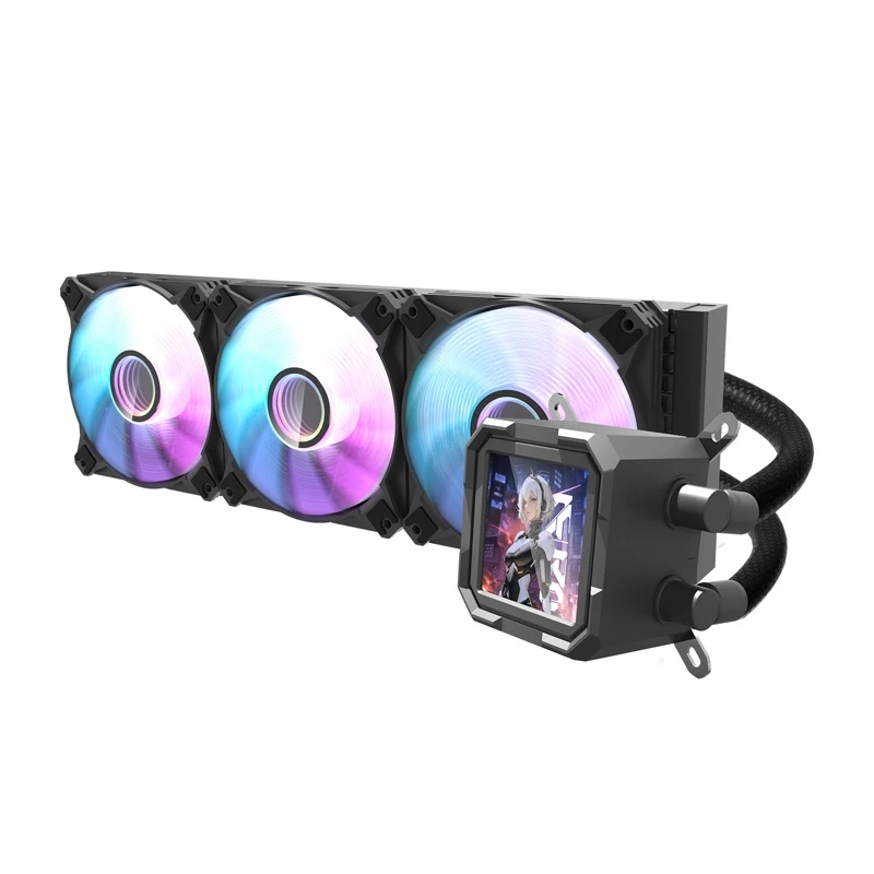 Darkflash CPU vandens aušintuvas DV360S 360 mm radiatorius, RGB apšvietimas, juodas