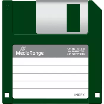 Diskelis MediaRange MR200 3,5 colio 1,44 MB pakuotėje po 10, raudona ir geltona