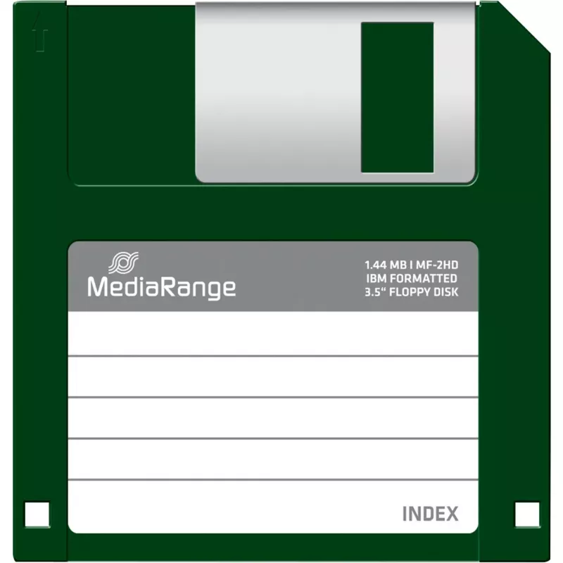 Diskelis MediaRange MR200 3,5 colio 1,44 MB pakuotėje po 10, raudona ir geltona