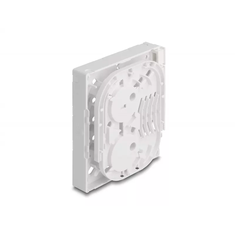 DeLOCK optinio pluošto jungčių dėžutė FTTH, montuojama ant sienos, 4 x SC Simplex LC Duplex, balta